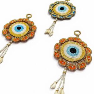 Evil eye beads hanging