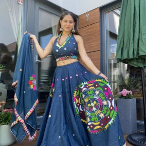 Fully Stitched Chaniya Choli Lehenga Set – Deep Blue
