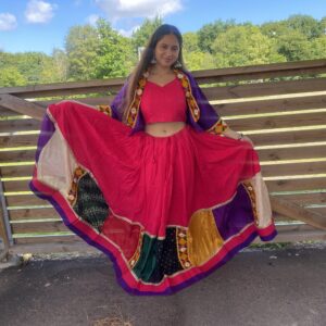 Fully Stitched Chaniya Choli Lehenga Set – Deep Magenta Red