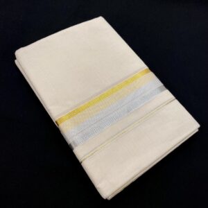 Cotton Veshti Double Mundu – Heritage Border