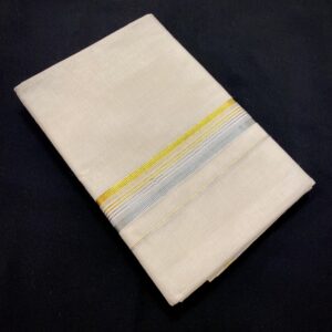 Cotton Veshti Double Mundu – Temple Border