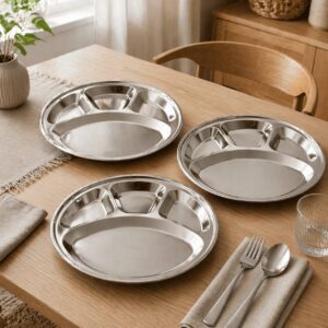 Stainless Steel Round Partition Plate Set