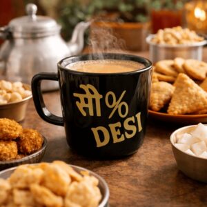 Statement Printed Coffee Mug 100% Desi