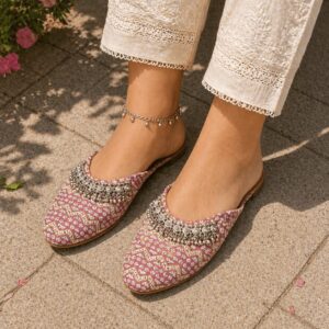Rust Handmade Print Jutti Flat Shoes Size 37