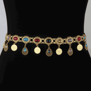 Metallic Waist Chain Body Chain Gold Multicolor