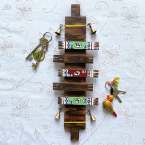 Handcrafted Wooden Key Holder Wall Decor