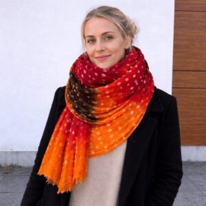 Bandhej Scarf Dupatta Sunset Ember Blend