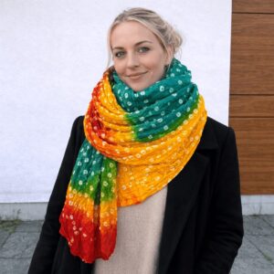 Bandhej Scarf Dupatta Sunset Oasis Blend